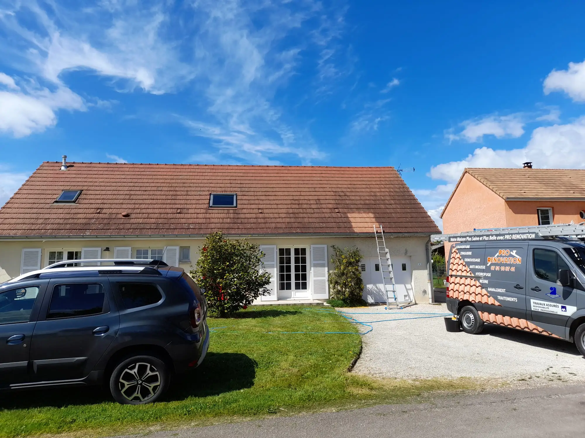 Toiture nettoyée et traitée en Corrèze par Pro Rénovation